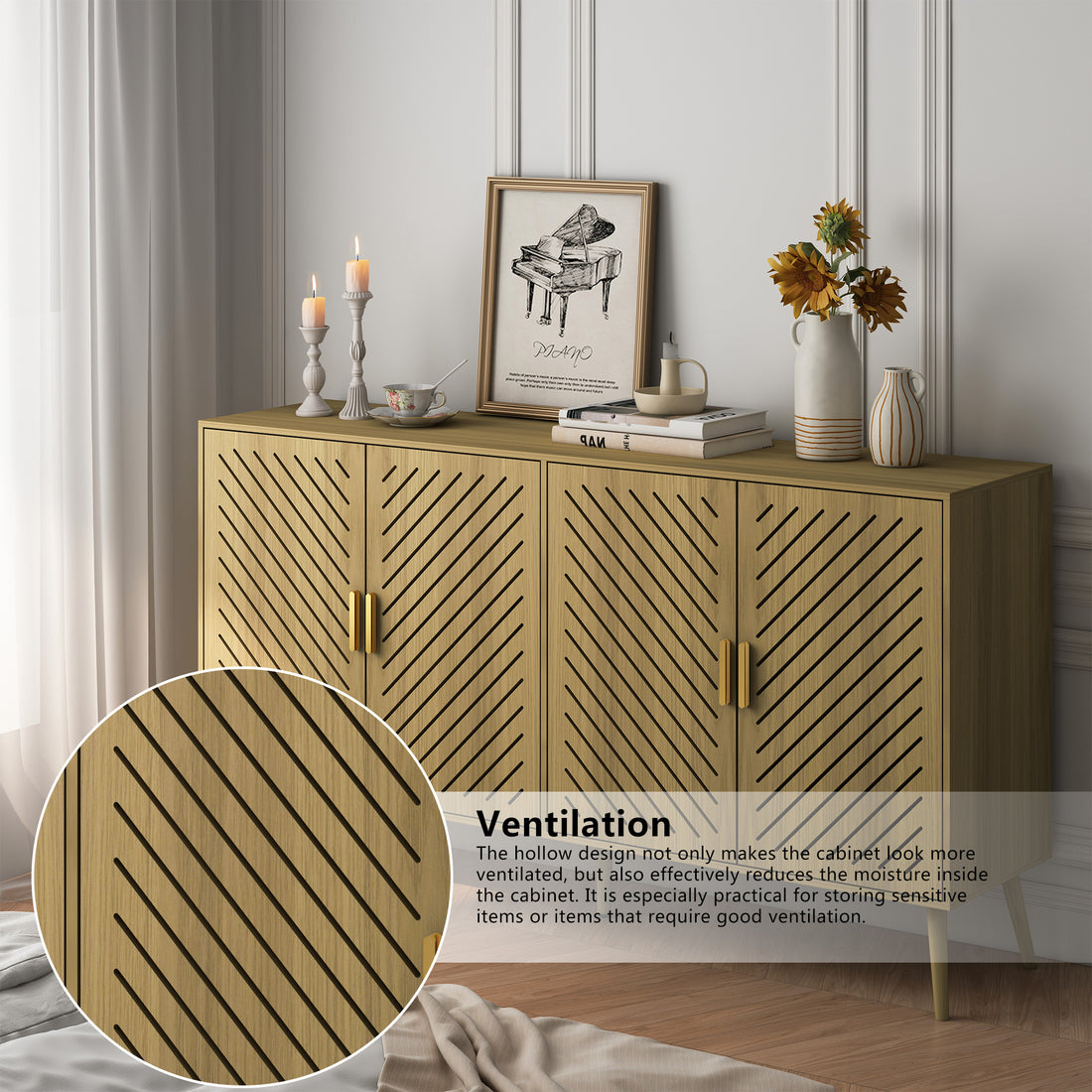 Versatile Wood Sideboard for Any Room